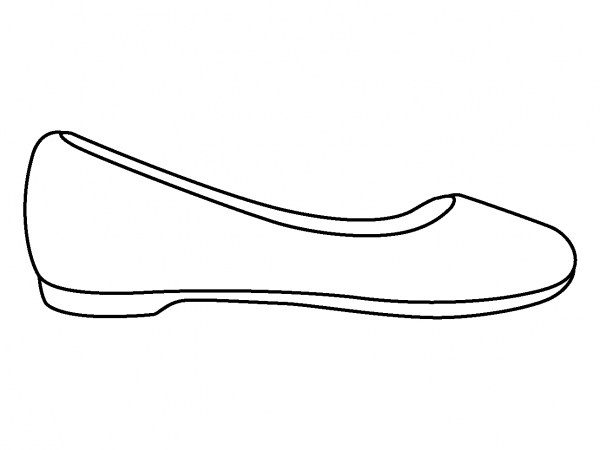 Flat Shoe Emoji coloring page image