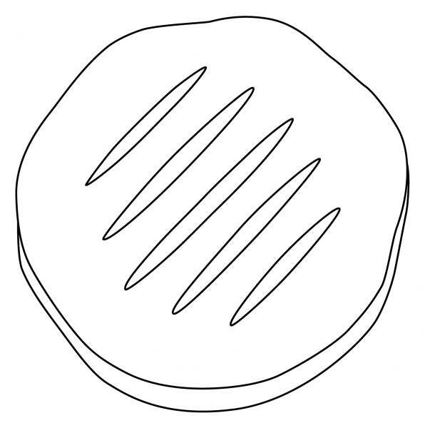 Flatbread Emoji coloring page image