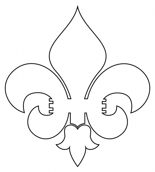 Fleur-De-Lis coloring page image