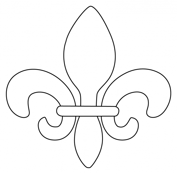 Fleur De Lis Emoji coloring page - ColouringPages