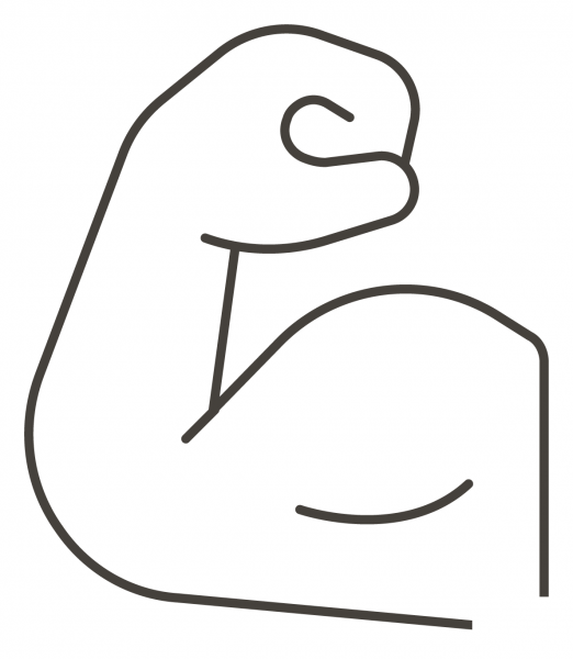 Flexed Biceps coloring page image