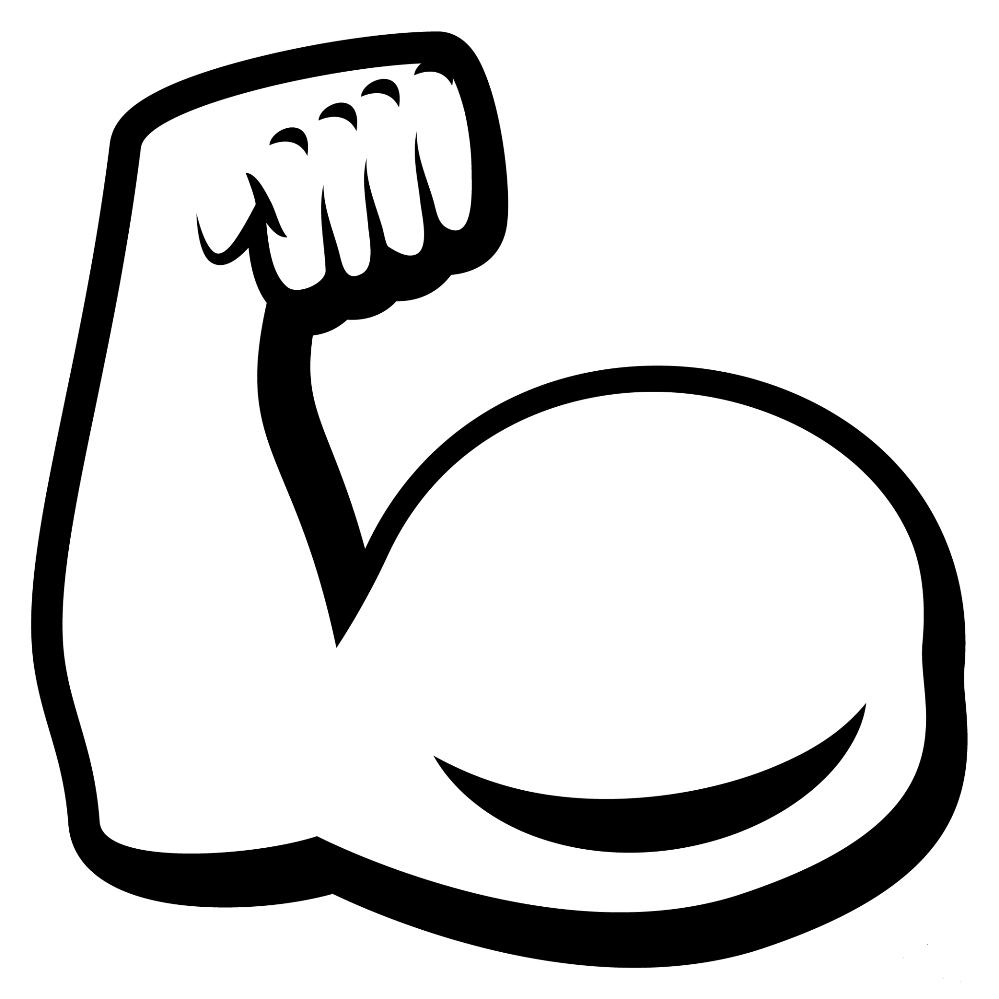 Flexed Biceps Emoji coloring page - ColouringPages
