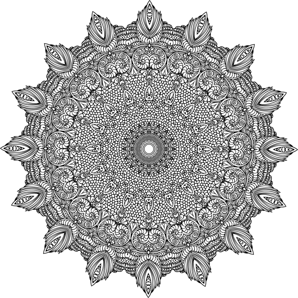 Flighty Mandala coloring page image