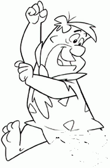 Flinstone Is Dancing coloring page image