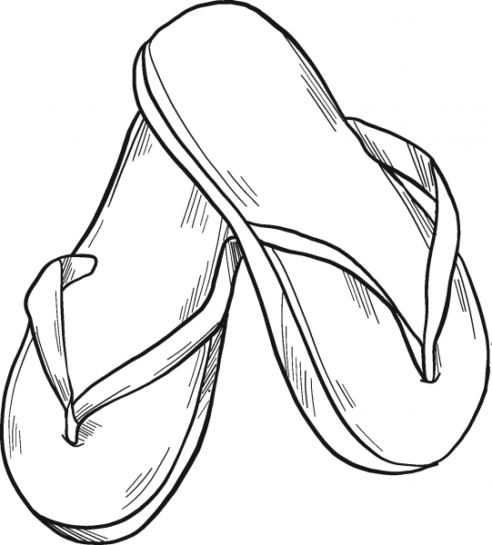Flip-Flops coloring page image