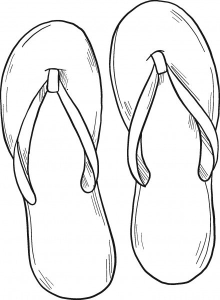 Flip-Flops coloring page image