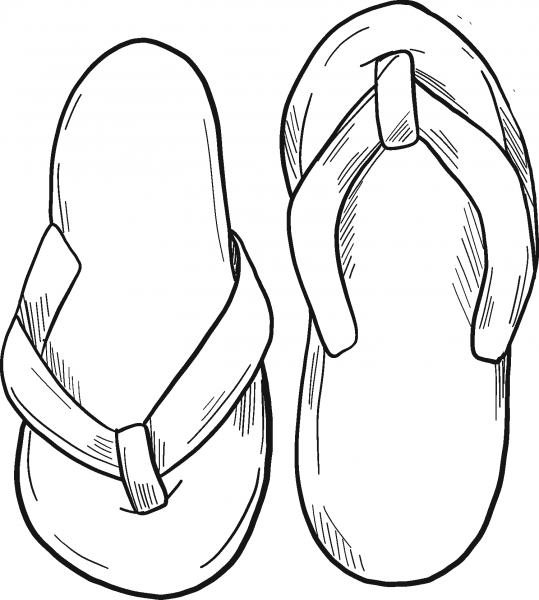 Flip-Flops coloring page image
