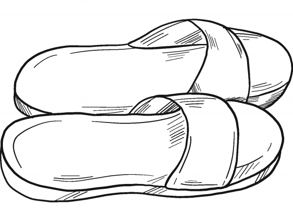 Flip-Flops coloring page image