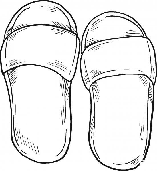 Flip-Flops coloring page image