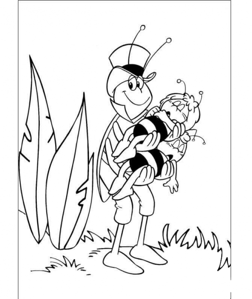 Flip Is Holding Asleep Maya  coloring page image