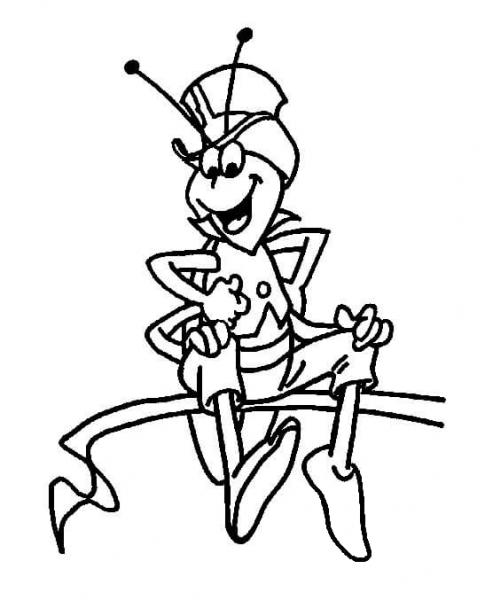 Flip On The Grass  coloring page image