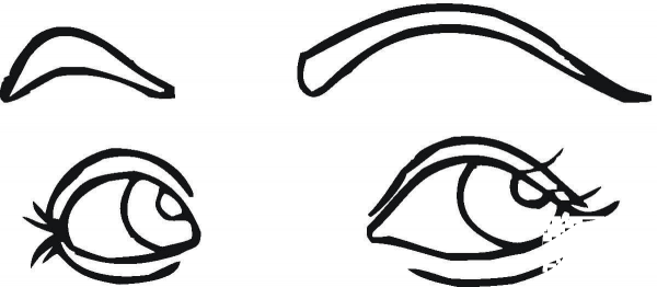 Flirting Eyes  coloring page image