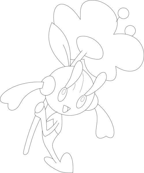 Floette coloring page image