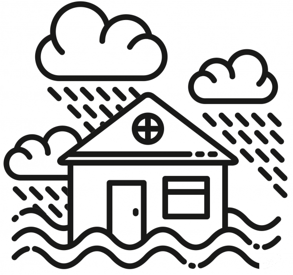 Flood coloring page image