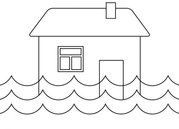 Flood coloring page image