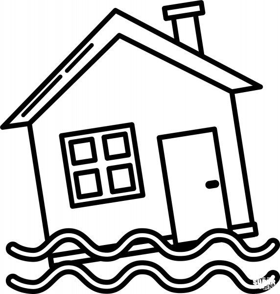 Flood coloring page image