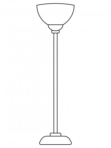 Floor Lamp coloring page image