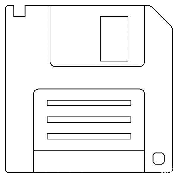 Floppy Disk coloring page image