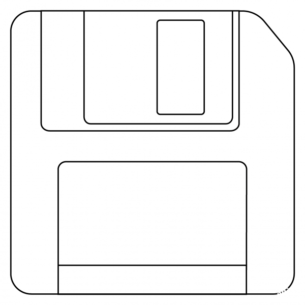 Floppy Disk Emoji coloring page - ColouringPages