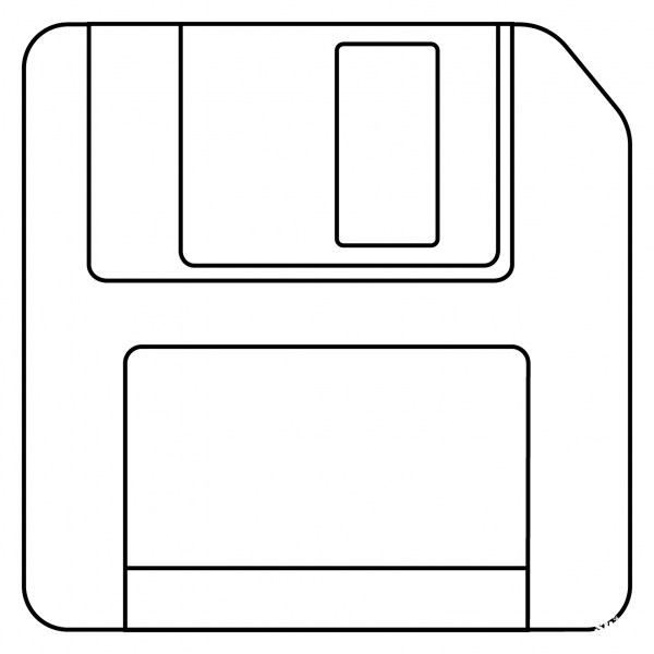 Floppy Disk Emoji coloring page - ColouringPages