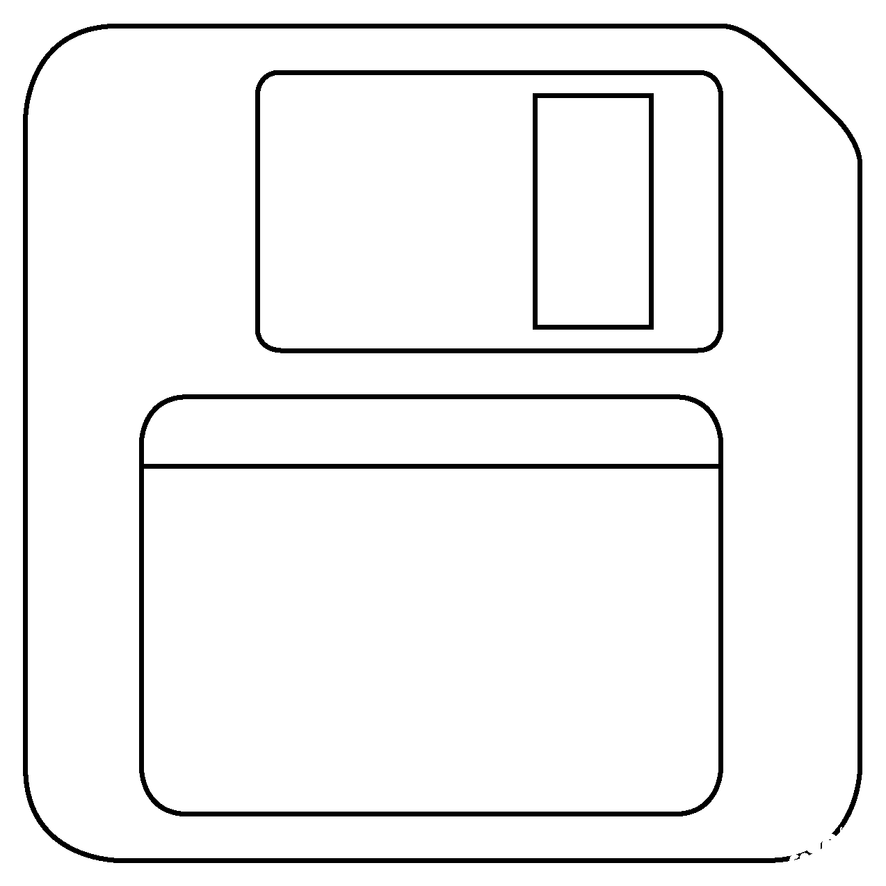 Floppy Disk Emoji coloring page - ColouringPages