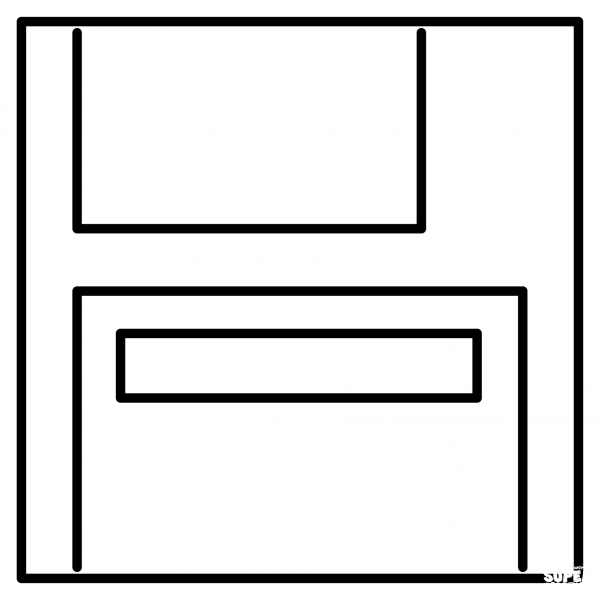 Floppy Disk Emoji coloring page image