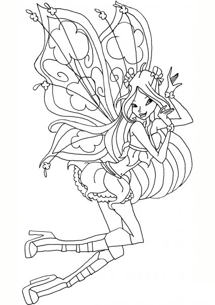 Flora Believix coloring page image