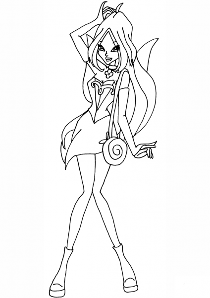 Flora Charmix coloring page image
