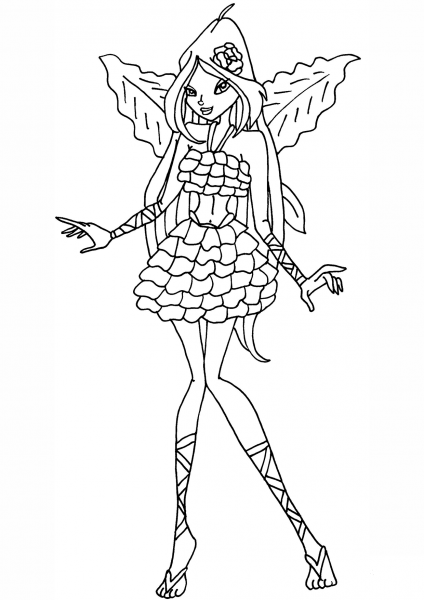 Flora Flowerix coloring page image
