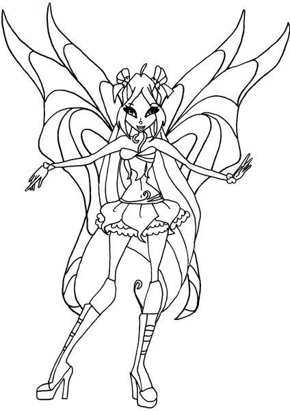 Flora from Winx Club coloring page image