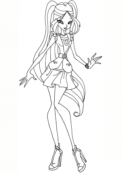 Flora Gardenia coloring page image