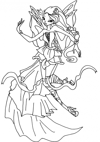 Flora Harmonix coloring page image