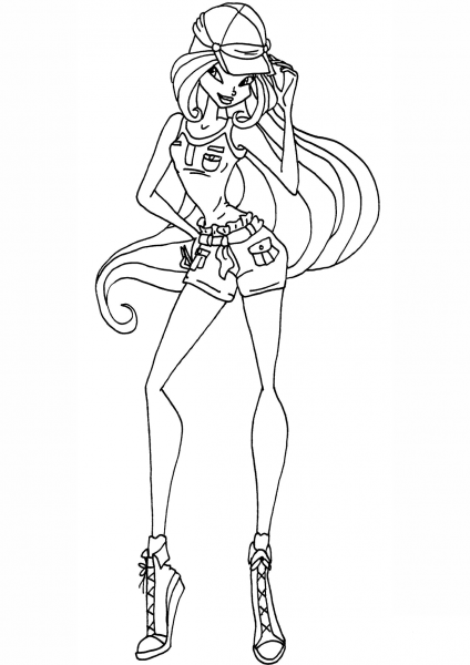 Flora Safari coloring page image