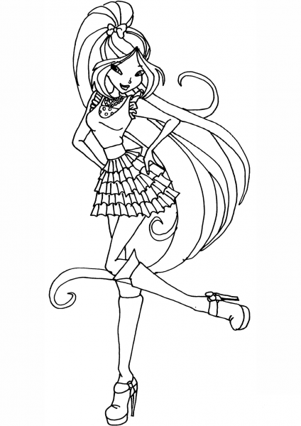 Flora Season 5 coloring page image