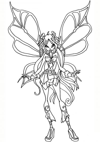 Flora Sophix coloring page image