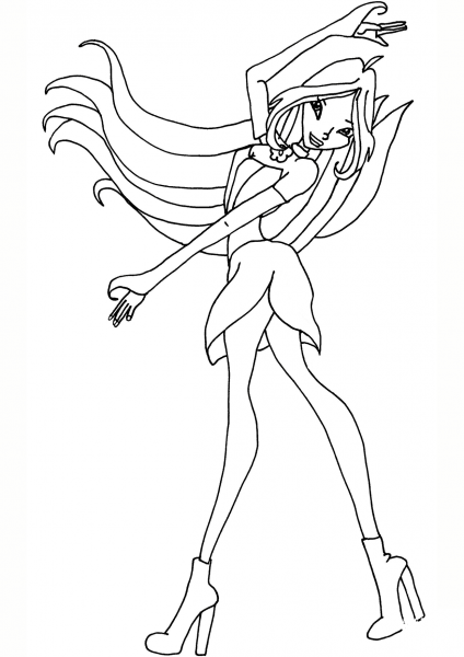 Flora Winx coloring page image