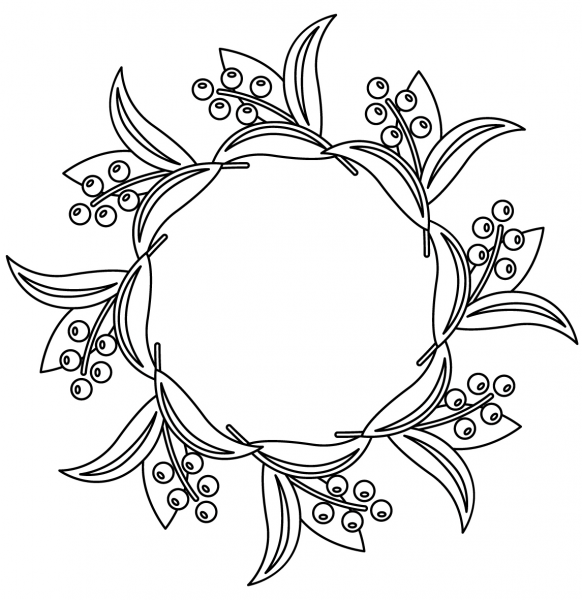 Floral Border coloring page image