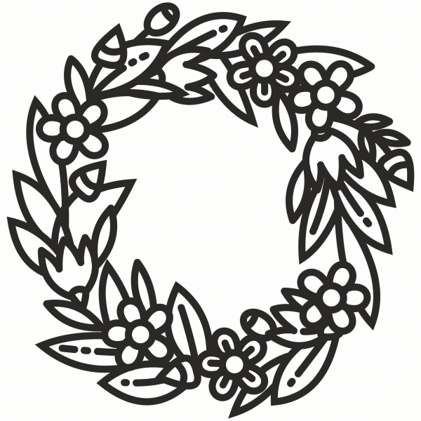 Floral Border coloring page image
