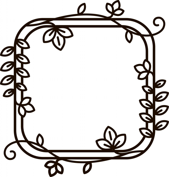 Floral Border coloring page image