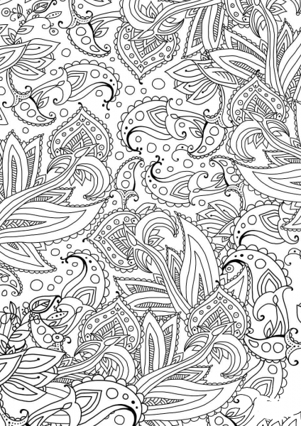 Floral Pattern coloring page image