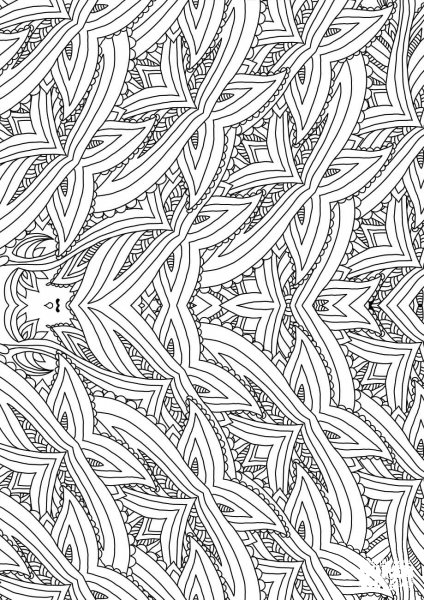 Floral Pattern coloring page image