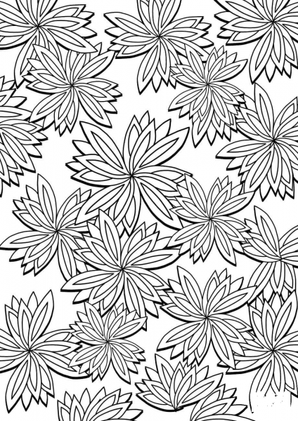 Floral Pattern coloring page image