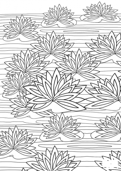 Floral Pattern coloring page image