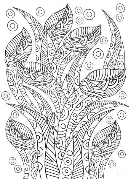 Floral Pattern coloring page image