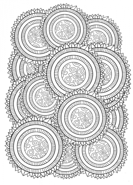 Floral Pattern coloring page image
