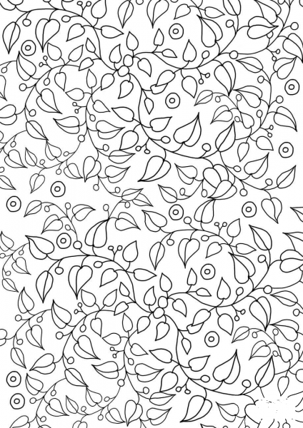 Floral Pattern coloring page image