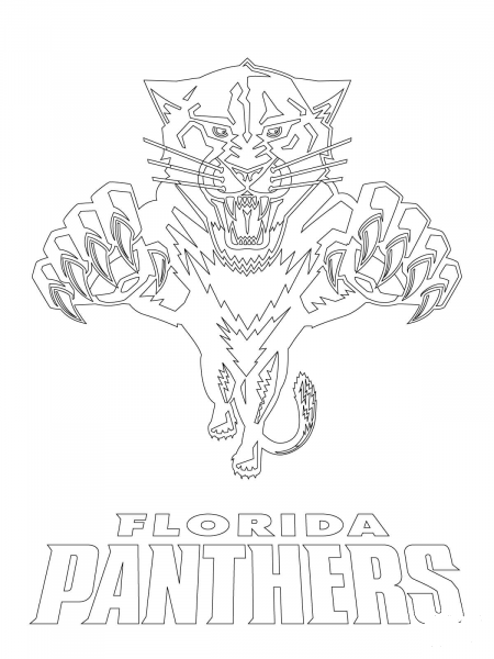 Florida Panthers Logo coloring page image