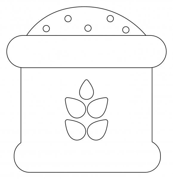 Flour coloring page image