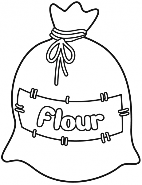 Flour coloring page image