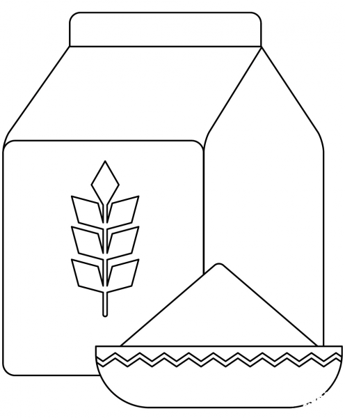 Flour coloring page image